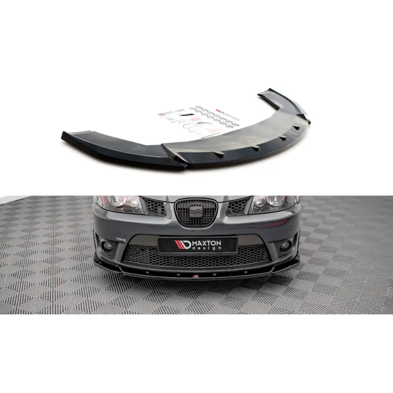 Populaire LAME DU PARE-CHOCS AVANT V.2 SEAT IBIZA CUPRA MK3 - MAXTON DESIGN - FINITION NOIR BRILLANT
