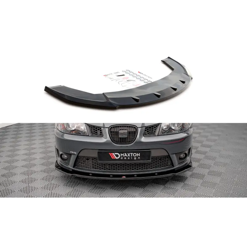 Retour Gratuit LAME DU PARE-CHOCS AVANT V.1 SEAT IBIZA CUPRA MK3 - MAXTON DESIGN - FINITION NOIR BRILLANT