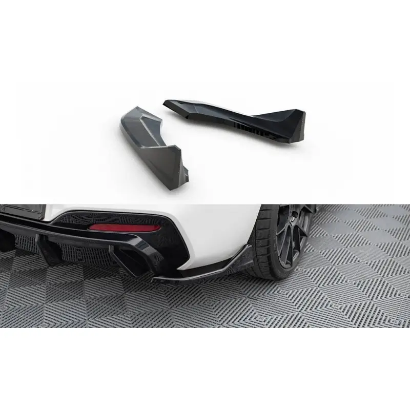 LAMES DE PARE-CHOCS ARRIÈREE LATÉRALES BMW 1 M-PACK / M140I F20 FACELIFT- MAXTONDESIGN - FINITION NOIR BRILLANT Paiement Sécurisé