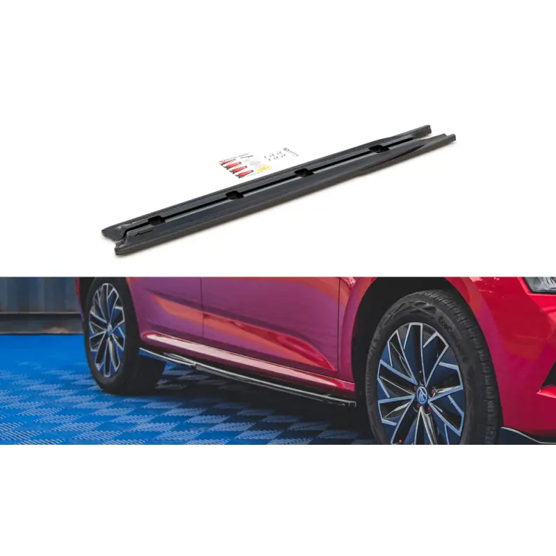 Prix Choc RAJOUTS DES BAS DE CAISSE SKODA KAMIQ - MAXTON DESIGN - FINITION NOIR BRILLANT