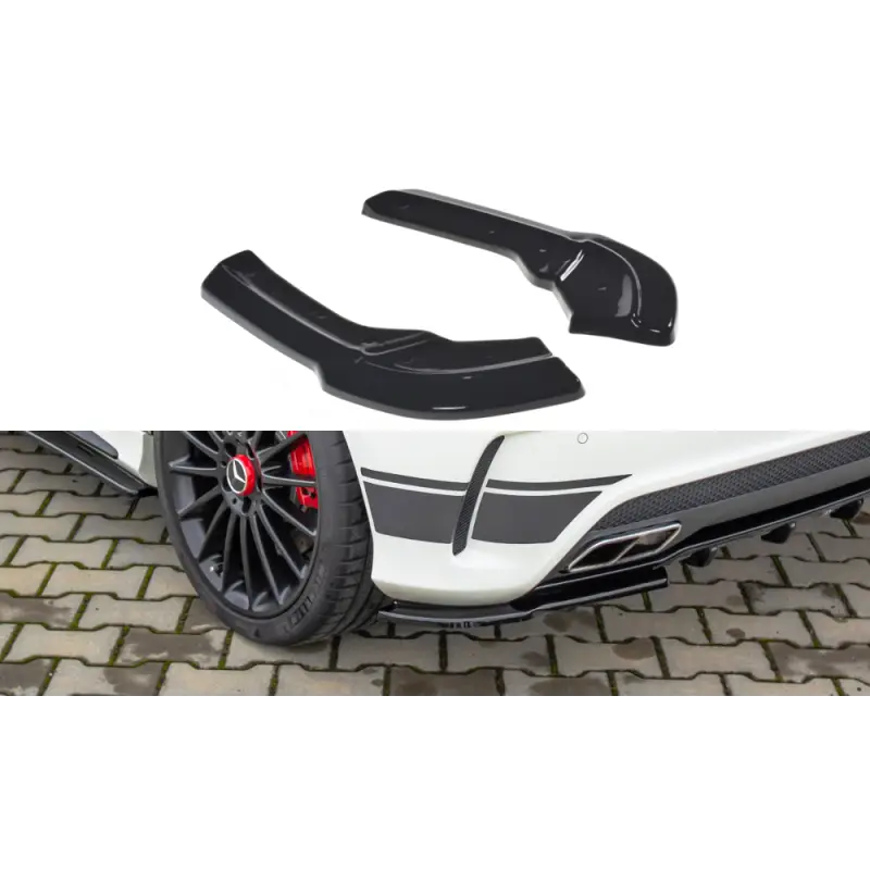 LAME DU PARE-CHOCS ARRIERE MERCEDES A45 AMG W176 - MAXTON DESIGN - FINITION NOIR BRILLANT Super Prix