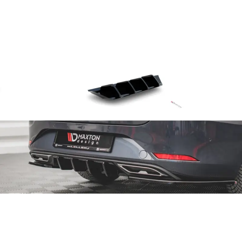 DIFFUSEUR ARRIÈRE COMPLET SEAT LEON FR ST MK4 - MAXTON DESIGN - FINITION NOIR BRILLANT Nouvelle Collection