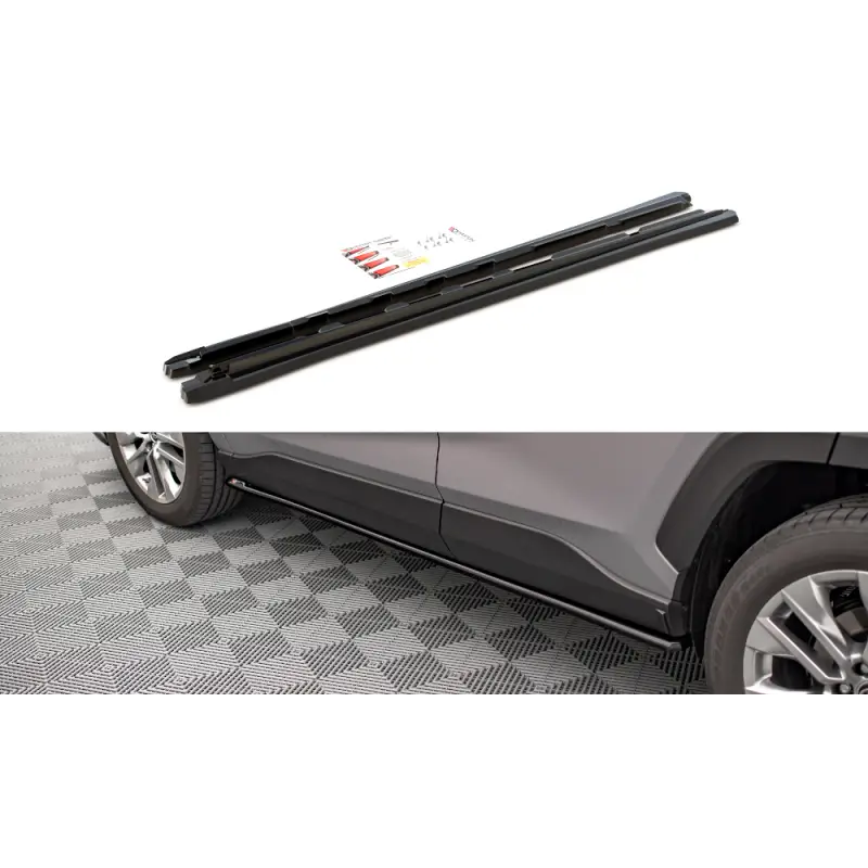 RAJOUTS DES BAS DE CAISSE TOYOTA RAV4 MK5 - MAXTON DESIGN - FINITION NOIR BRILLANT Nouveauté