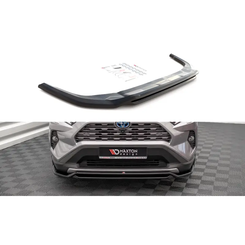 Seulement Aujourd’hui LAME DU PARE-CHOCS AVANT TOYOTA RAV4 MK5 - MAXTON DESIGN - FINITION NOIR BRILLANT