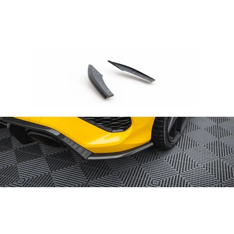 FIBRE DE CARBONE LAMES DE PARE-CHOCS ARRIÈREE LATÉRALES AUDI RS3 SPORTBACK 8Y - MAXTONDESIGN - CARBON VERITABLE Expédition Rapide