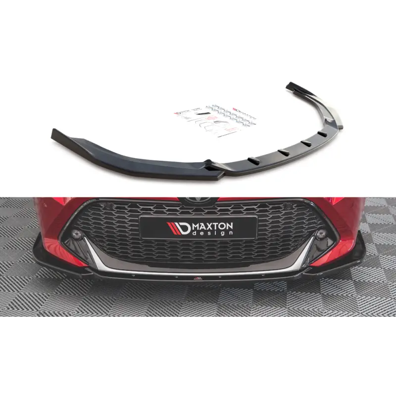 LAME DU PARE-CHOCS AVANT TOYOTA COROLLA GR SPORT HATCHBACK XII - MAXTON DESIGN - FINITION NOIR BRILLANT Populaire