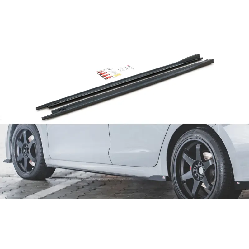 Promotion Saisonnière RAJOUTS DES BAS DE CAISSE V.3 SKODA OCTAVIA RS MK4 - MAXTON DESIGN - FINITION NOIR BRILLANT