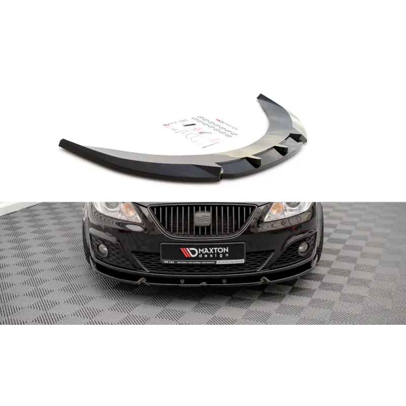Meilleur Prix LAME DU PARE-CHOCS AVANT V.1 SEAT EXEO - MAXTON DESIGN - FINITION NOIR BRILLANT