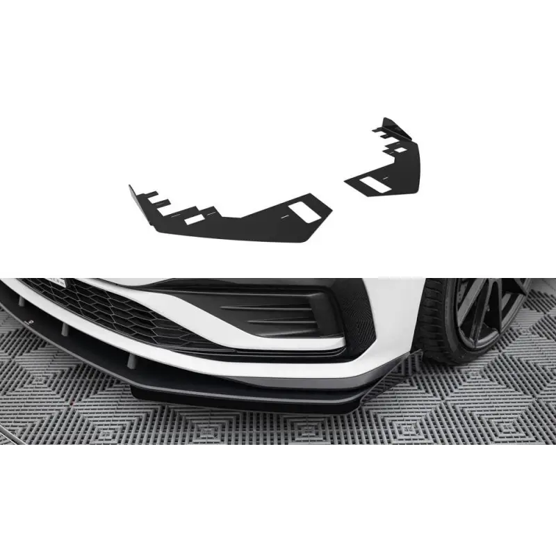 Pas Cher FRONT FLAPS VOLKSWAGEN JETTA GLI MK7 - MAXTONDESIGN - FINITION NOIR BRILLANT