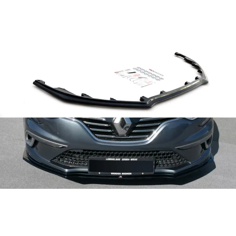 Promotion LAME DU PARE-CHOCS AVANT RENAULT MEGANE MK.4 GT-LINE - MAXTON DESIGN - FINITION NOIR BRILLANT