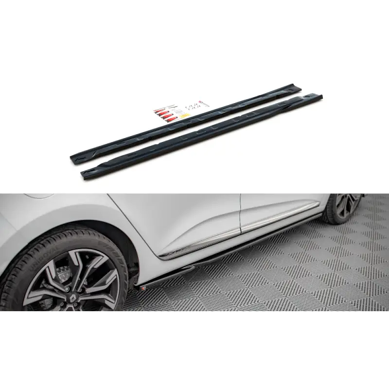 RAJOUTS DES BAS DE CAISSE RENAULT CLIO MK5 - MAXTON DESIGN - FINITION NOIR BRILLANT Commande En Gros