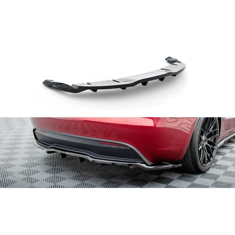 Expédié Aujourd’hui ARRIERE SPLITTER (AVEC UNE BARRE VERTICALE) V.2 TESLA MODEL 3 PROJECT HIGHLAND(FACELIFT) - MAXTONDESIGN - FINITION NOIR BRILLANT
