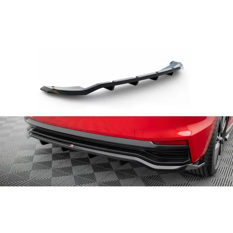 Marque ARRIERE SPLITTER (AVEC UNE BARRE VERTICALE) SKODA FABIA MONTE CARLO MK4 - MAXTONDESIGN - FINITION NOIR BRILLANT