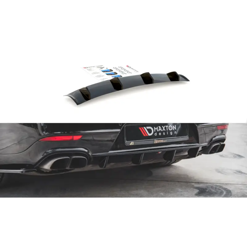 Livraison Gratuite DIFFUSEUR ARRIÈRE COMPLET PORSCHE PANAMERA TURBO 970 FACELIFT - MAXTON DESIGN - FINITION NOIR BRILLANT