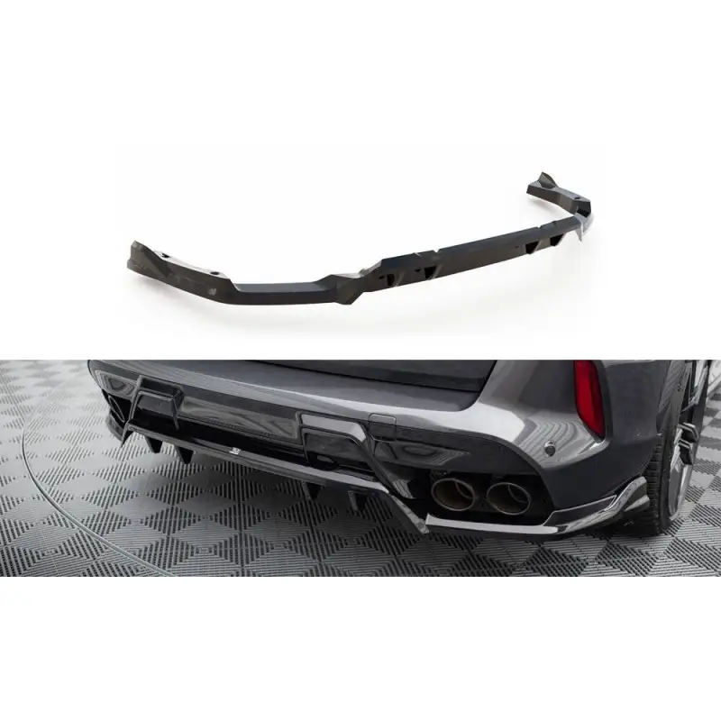 CENTRAL ARRIERE SPLITTER (AVEC UNE BARRE VERTICALE) BMW X5 M F95 FACELIFT - MAXTONDESIGN - FINITION NOIR BRILLANT Meilleur Choix