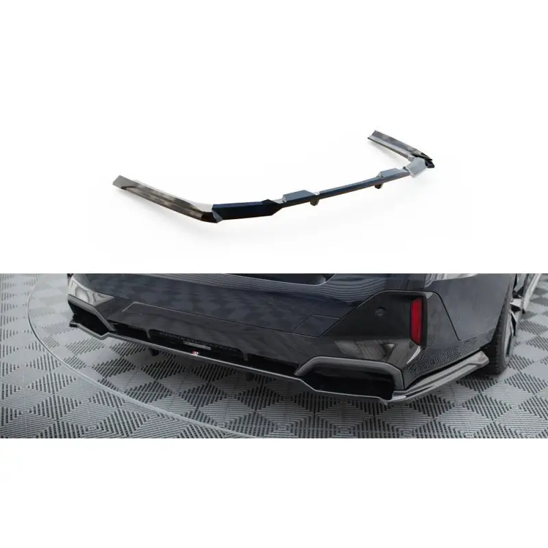 CENTRAL ARRIERE SPLITTER (AVEC UNE BARRE VERTICALE) V.1 BMW 5 M-PACK G60 - MAXTONDESIGN - FINITION NOIR BRILLANT Pas Cher
