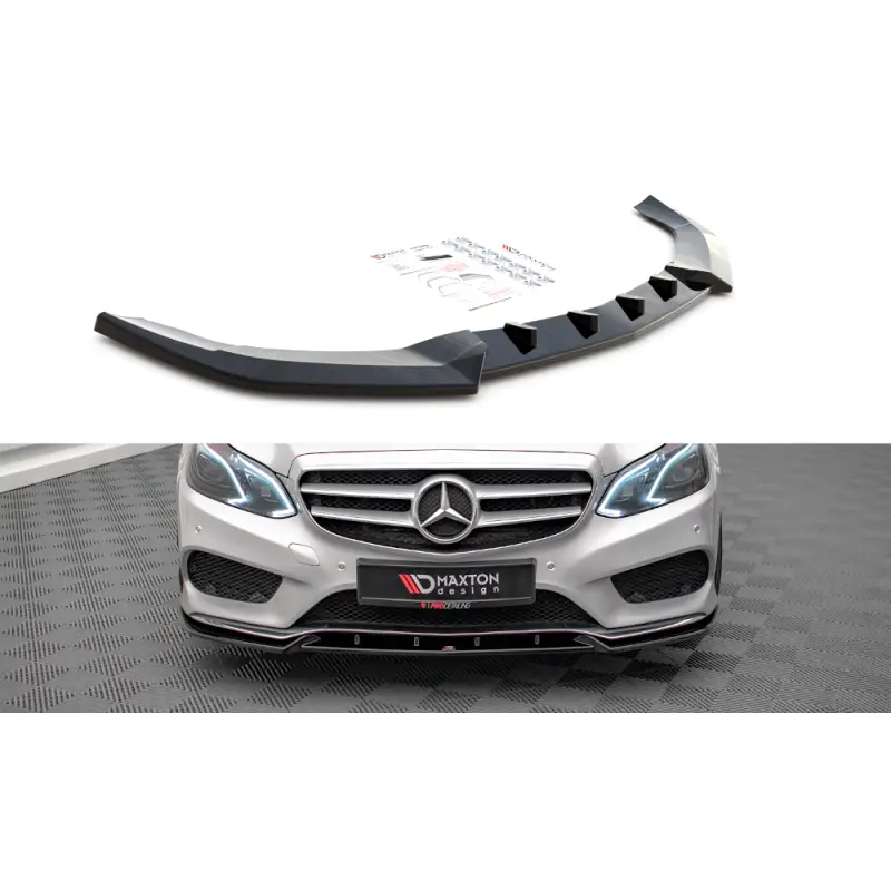 Commander Maintenant LAME DU PARE-CHOCS AVANT V.2 MERCEDES-BENZ E AMG-LINE SEDAN W212 FACELIFT - MAXTON DESIGN - FINITION NOIR BRILLANT