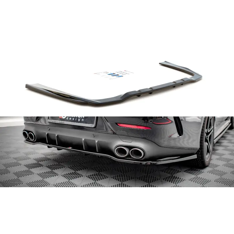 CENTRAL ARRIERE SPLITTER (AVEC UNE BARRE VERTICALE) MERCEDES-AMG CLS 53 C257 - MAXTON DESIGN - FINITION NOIR BRILLANT Achat Immédiat
