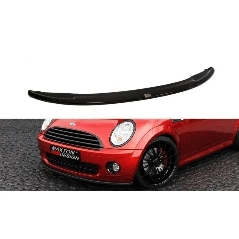 Satisfait Ou Remboursé LAME DU PARE-CHOCS AVANT MINI COOPER - MAXTON DESIGN - FINITION NOIR BRILLANT