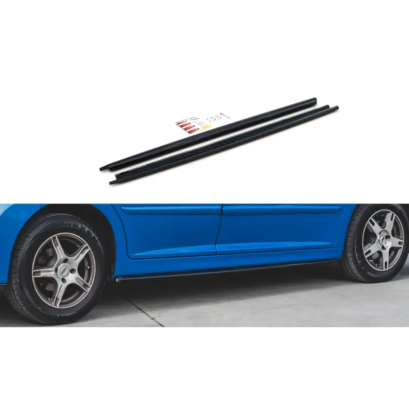 Affaire À Saisir RAJOUTS DES BAS DE CAISSE PEUGEOT 207 SPORT - MAXTON DESIGN - FINITION NOIR BRILLANT