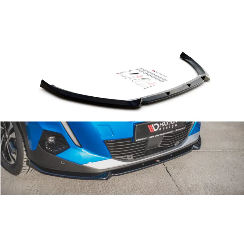 Promotion LAME DU PARE-CHOCS AVANT V.1 PEUGEOT 2008 MK2 - MAXTON DESIGN - FINITION NOIR BRILLANT