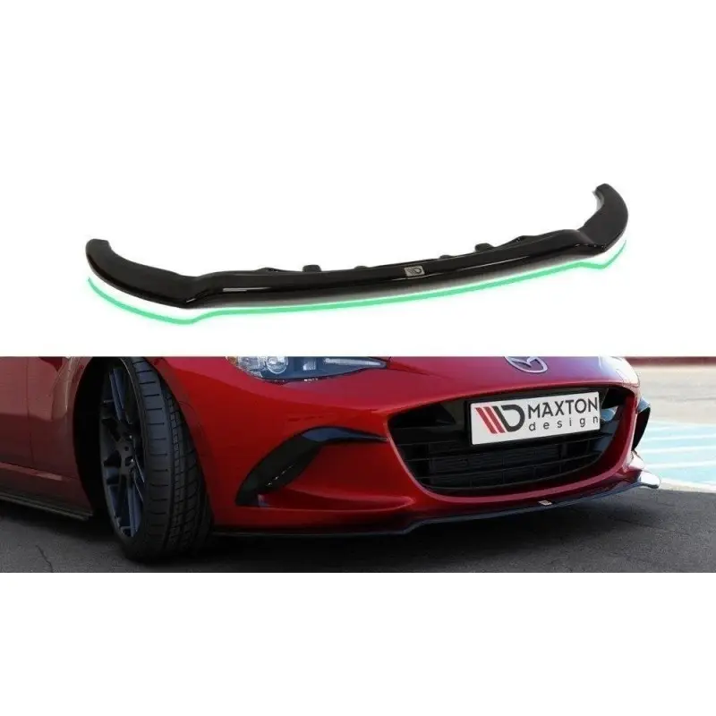 Meilleure Vente LAME DU PARE-CHOCS AVANT V.2 MAZDA MX-5 IV - MAXTON DESIGN - FINITION NOIR BRILLANT