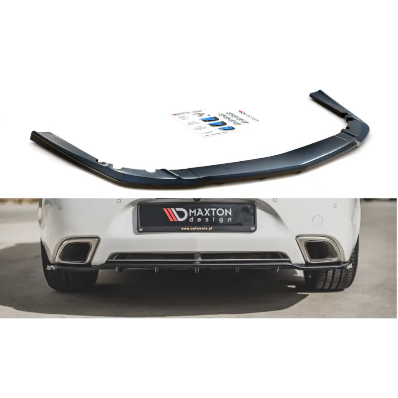 CENTRAL ARRIERE SPLITTER (AVEC UNE BARRE VERTICALE) OPEL INSIGNIA MK. 1 OPC FACELIFT - MAXTON DESIGN - FINITION NOIR BRILLANT Acheter Direct