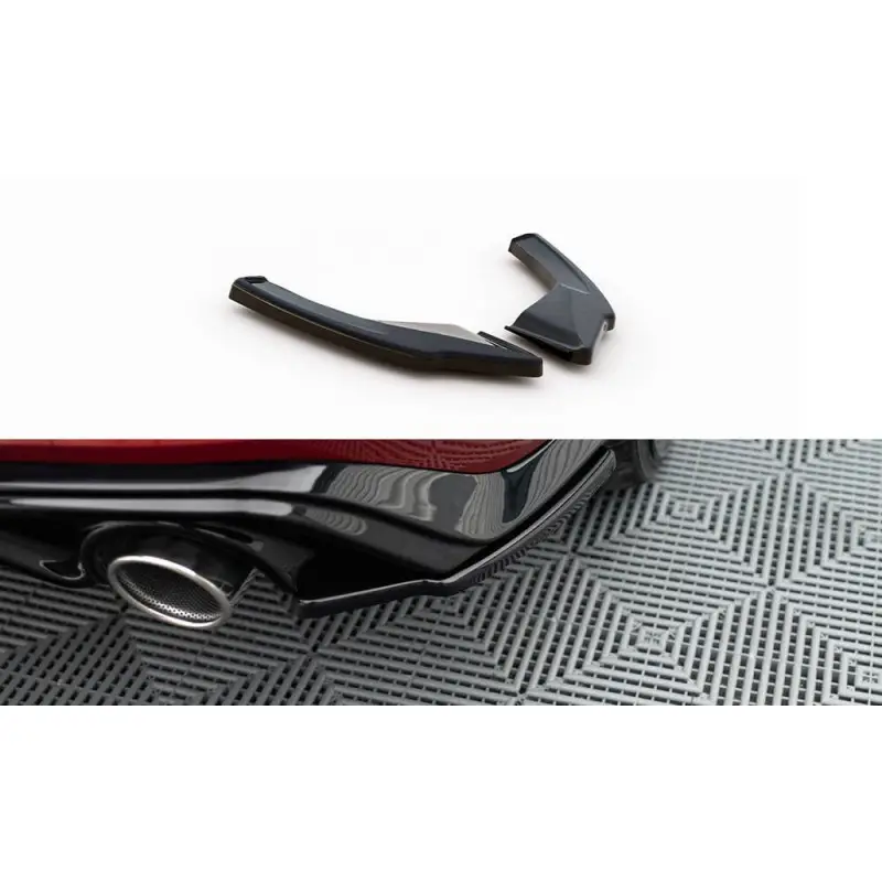 LAMES DE PARE-CHOCS ARRIERE LATERALES V.3 VOLKSWAGEN GOLF GTI MK8 - MAXTONDESIGN - FINITION NOIR BRILLANT Pas Cher
