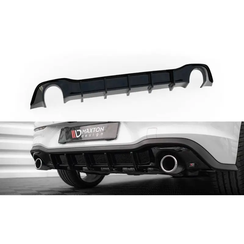 DIFFUSEUR ARRIERE COMPLET V.3 VOLKSWAGEN GOLF GTI MK8 - MAXTONDESIGN - FINITION NOIR BRILLANT Réduction