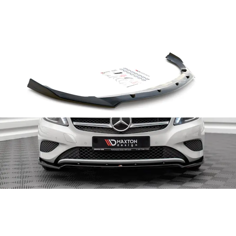 LAME DU PARE-CHOCS AVANT V.2 MERCEDES-BENZ A W176 - MAXTON DESIGN - FINITION NOIR BRILLANT Top Vente