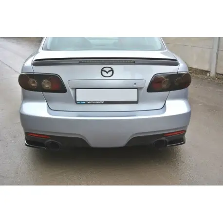 Acheter En Ligne LAME DU PARE CHOCS ARRIERE MAZDA 6 MK1 MPS - MAXTON DESIGN - FINITION NOIR BRILLANT