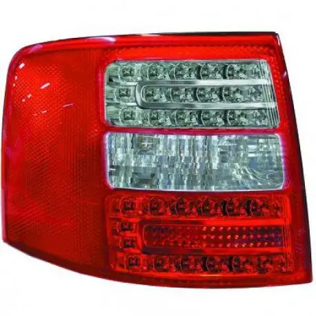 Prix Cassé SET DE DEUX FEUX ARRIERES DESIGN AUDI A6 (97-04) - MOD 2 - LED - BREAK - ROUGE/BLANC