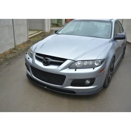 LAME DU PARE-CHOCS AVANT MAZDA 6 MK1 MPS - MAXTON DESIGN - FINITION NOIR BRILLANT Top Vente