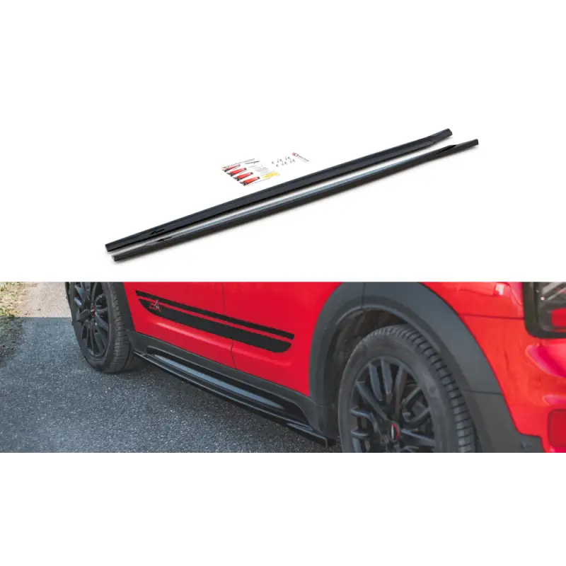 Prix Cassé RAJOUTS DES BAS DE CAISSE MINI COUNTRYMAN MK2 F60 JCW - MAXTON DESIGN - FINITION NOIR BRILLANT