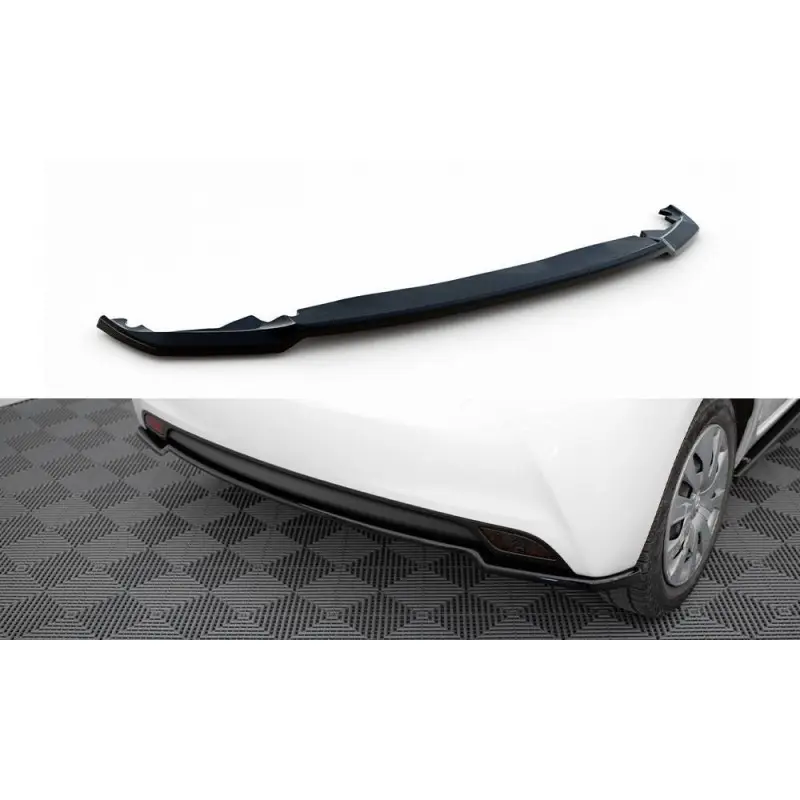 CENTRAL ARRIERE SPLITTER TOYOTA YARIS MK3 FACELIFT - MAXTONDESIGN - FINITION NOIR BRILLANT Bon Marché