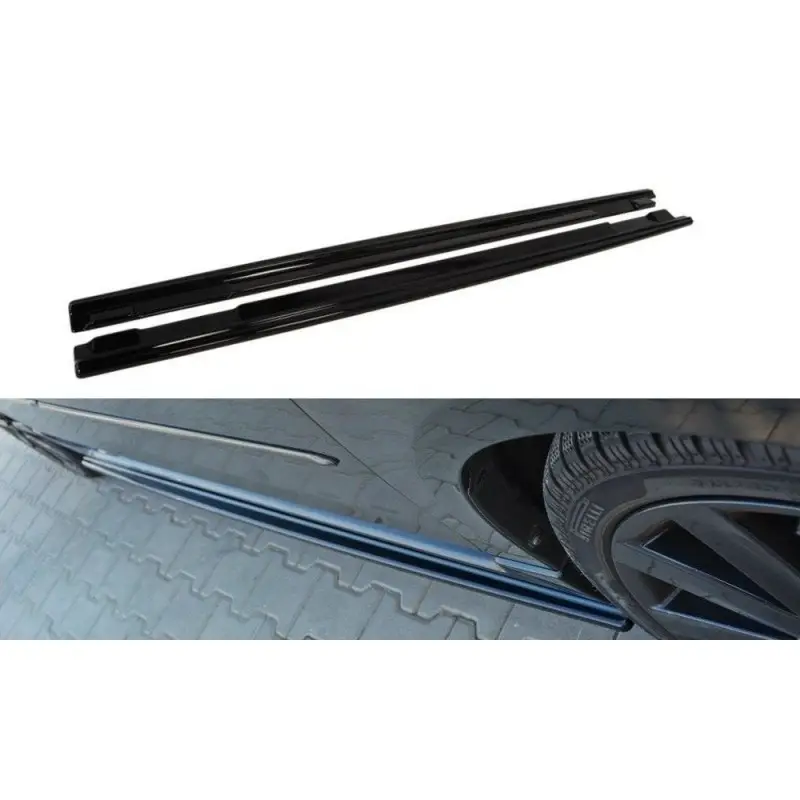 Nouveauté RAJOUTS DES BAS DE CAISSE POUR MAZDA 3 MPS MK1 (AVANT FACELIFT) - MAXTON DESIGN - FINITION NOIR BRILLANT