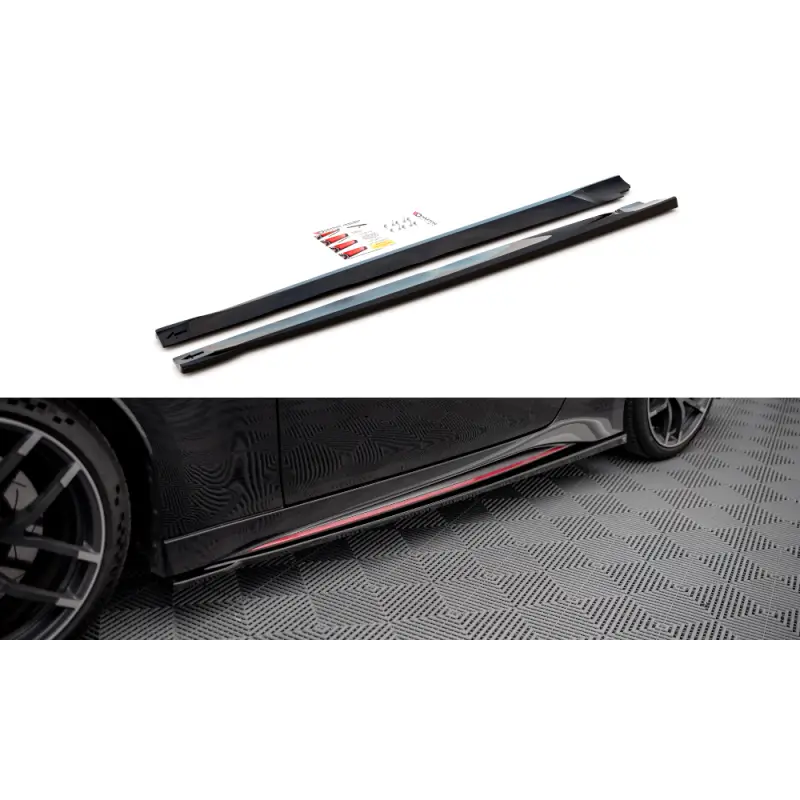 Must-Have RAJOUTS DES BAS DE CAISSE V.1 NISSAN 370Z NISMO FACELIFT - MAXTON DESIGN - FINITION NOIR BRILLANT