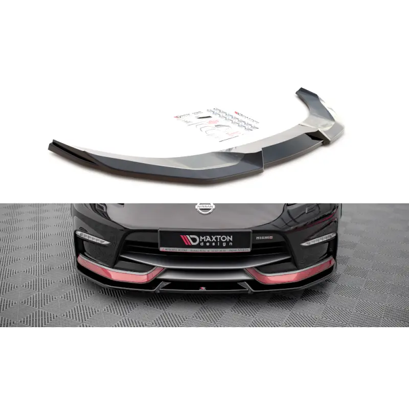 LAME DU PARE-CHOCS AVANT V.2 NISSAN 370Z NISMO FACELIFT - MAXTON DESIGN - FINITION NOIR BRILLANT Nouvel Arrivage