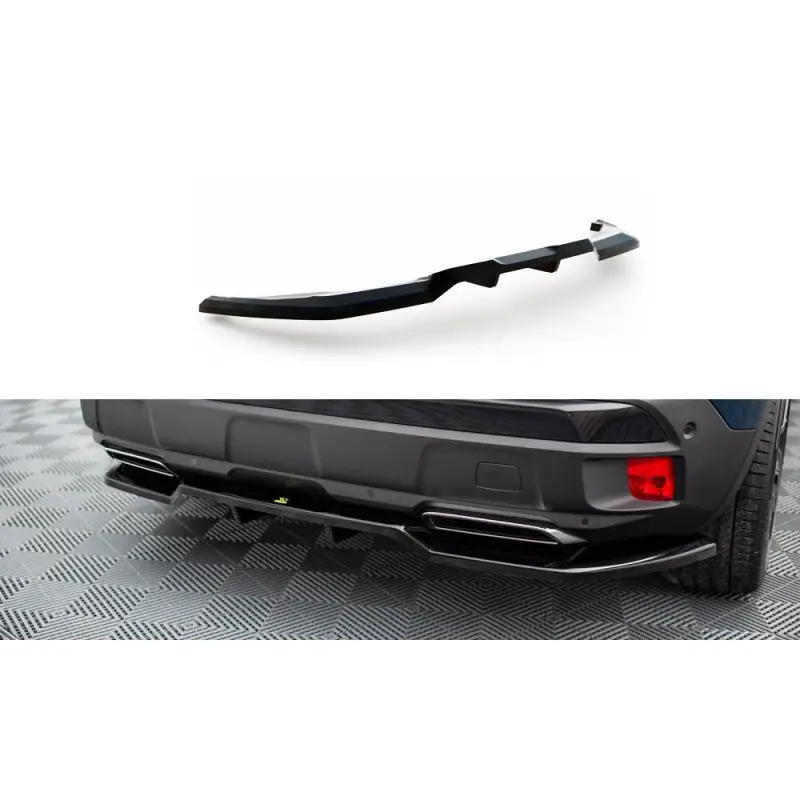 Acheter En Ligne CENTRAL ARRIERE SPLITTER (AVEC UNE BARRE VERTICALE) PEUGEOT 3008 GT-LINE MK2 FACELIFT - MAXTONDESIGN - FINITION NOIR BRILLANT