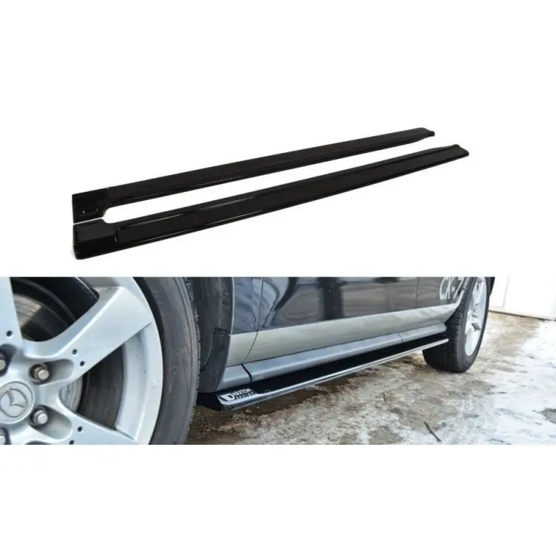 RAJOUTS DES BAS DE CAISSE POUR MAZDA CX-7 - MAXTON DESIGN - FINITION NOIR BRILLANT Vente Directe