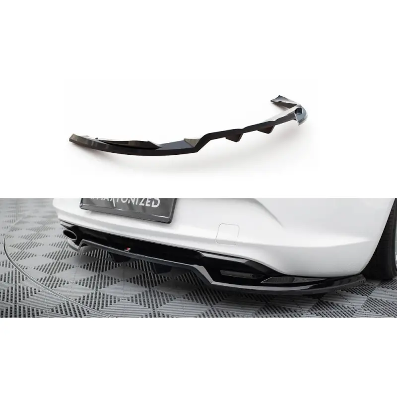 CENTRAL ARRIERE SPLITTER (AVEC UNE BARRE VERTICALE) OPEL CASCADA - MAXTONDESIGN - FINITION NOIR BRILLANT Vente Flash