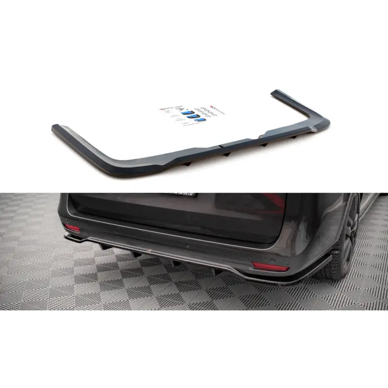 CENTRAL ARRIERE SPLITTER (AVEC UNE BARRE VERTICALE) MERCEDES-BENZ V-CLASS AMG-LINE W447 FACELIFT - MAXTON DESIGN - FINITION NOIR Réduction