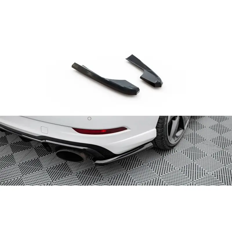 LAMES DE PARE-CHOCS ARRIERE LATÉRALES V.2 AUDI RS3 SEDAN 8V FACELIFT - MAXTONDESIGN - FINITION NOIR BRILLANT Prix Réduit