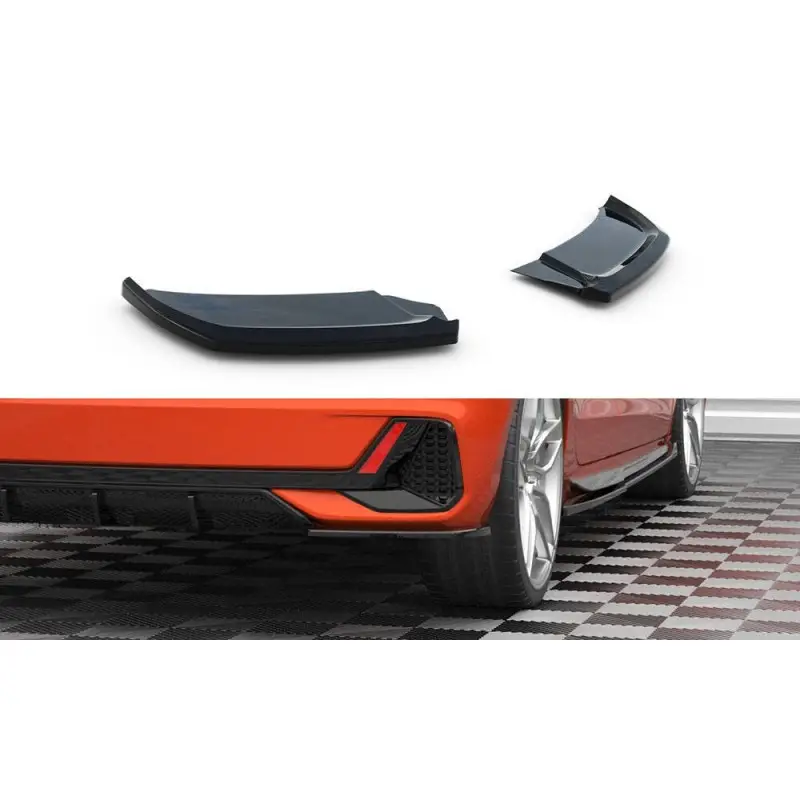 Must-Have LAMES DE PARE-CHOCS ARRIERE LATÉRALES V.2 AUDI A1 S-LINE GB - MAXTONDESIGN - FINITION NOIR BRILLANT