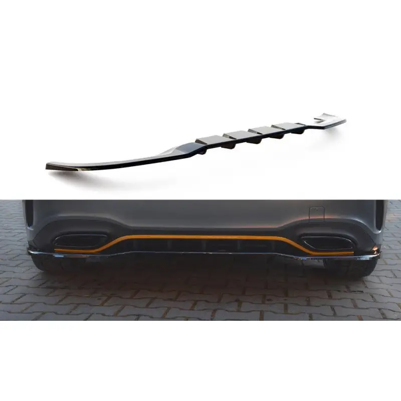 Prix Réduit Central Arriere Splitter (avec une barre verticale) Mercedes Hatchback AMG Line W177 - MAXTONDESIGN - FINITION NOIR BRILLANT