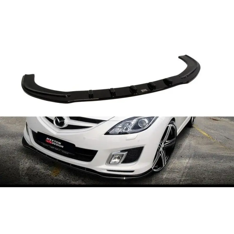 Offre Spéciale LAME DE PARE-CHOCS AVANT MAZDA 6 MK2 (POUR DYNAMIC SPORT VERSION) - MAXTON DESIGN - FINITION NOIR BRILLANT
