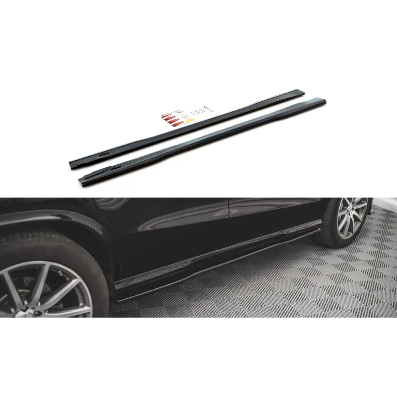 Bon Marché RAJOUTS DES BAS DE CAISSE MERCEDES-BENZ GLE COUPE 63AMG C292 - MAXTON DESIGN - FINITION NOIR BRILLANT
