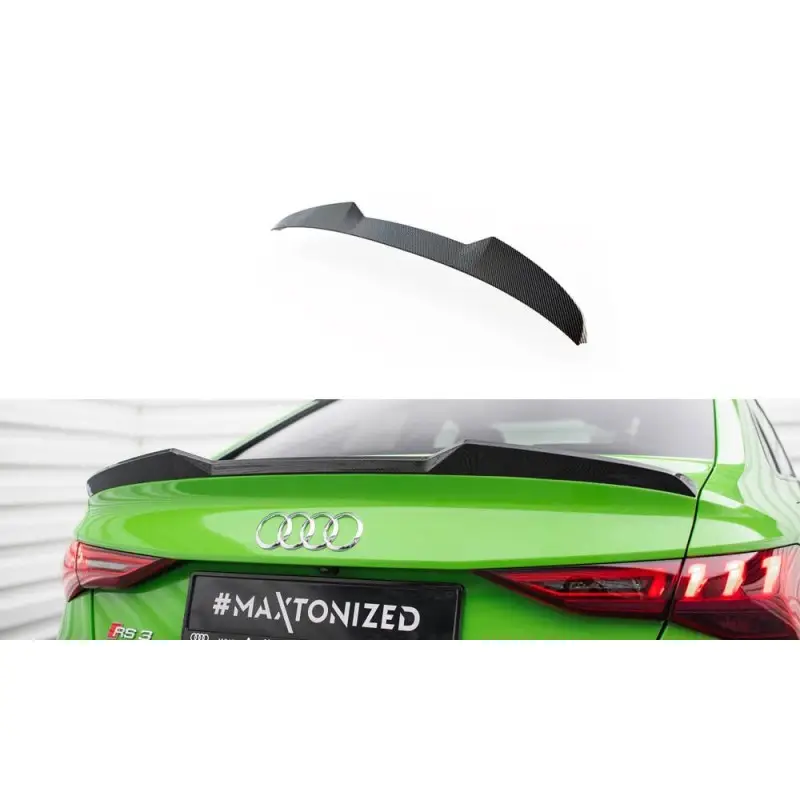 CARBON FIBER BECQUET DE HAYON AUDI RS3 SEDAN 8Y - MAXTONDESIGN - FINITION CARBON VERITABLE Produit De Marque