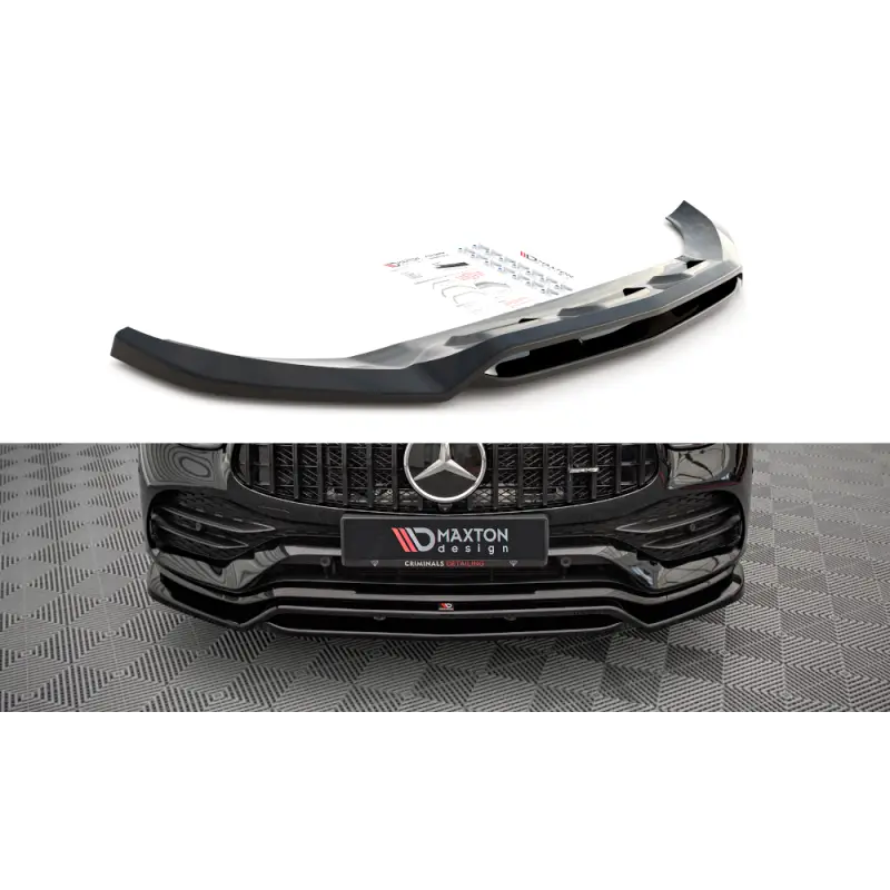 Offre Limitée LAME DU PARE-CHOCS AVANT MERCEDES-BENZ GLC COUPE AMG-LINE C253 FACELIFT - MAXTON DESIGN - FINITION NOIR BRILLANT