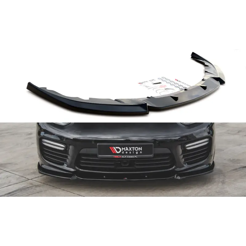 Offre Du Jour LAME DU PARE-CHOCS AVANT V.1 PORSCHE PANAMERA TURBO 970 FACELIFT - MAXTON DESIGN - FINITION NOIR BRILLANT